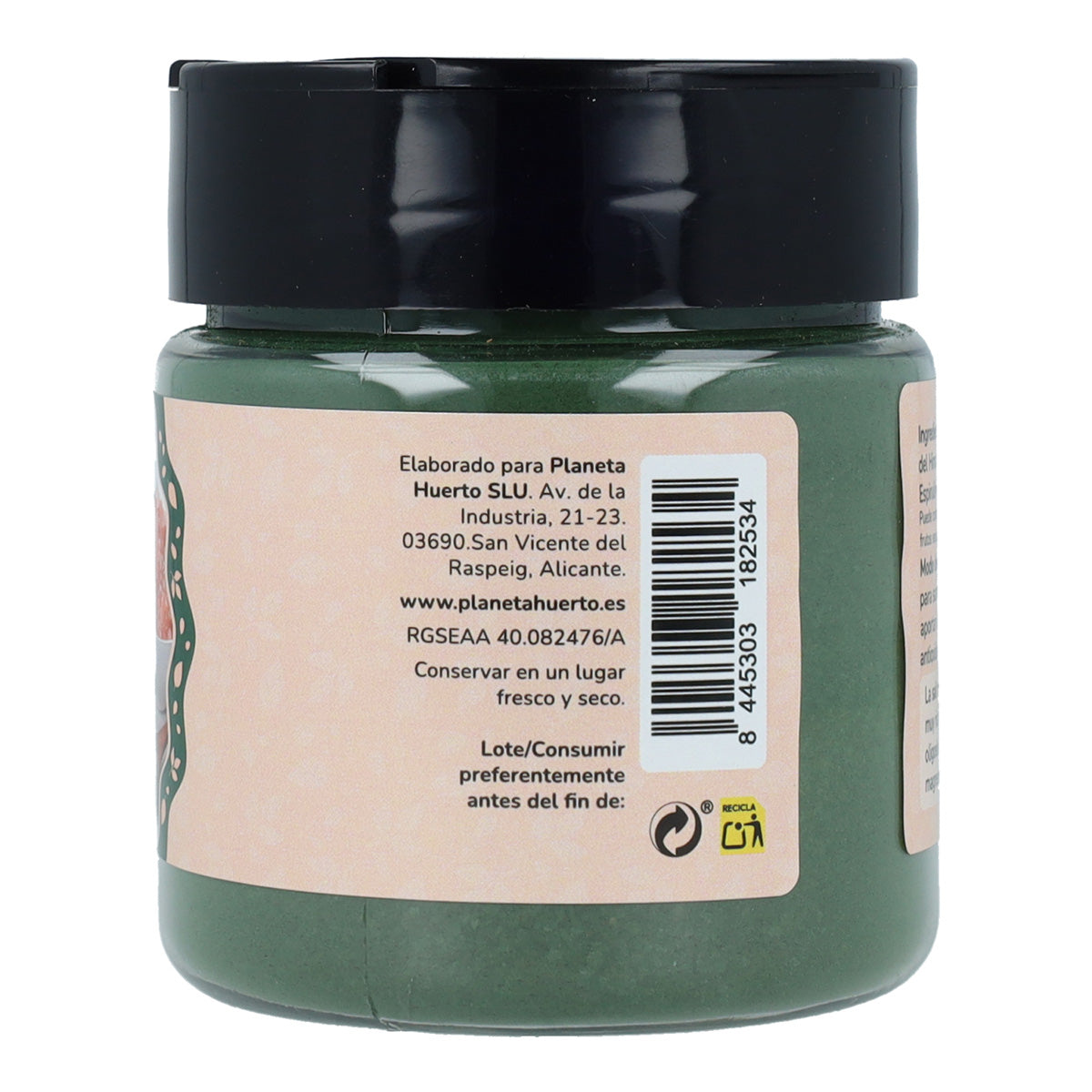 Sale rosa con polvere di alga spirulina ECO Planeta Huerto 100g