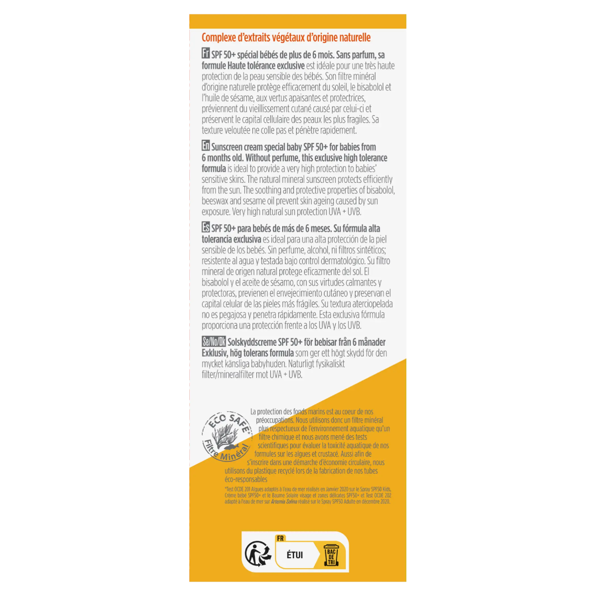 Hypoallergene zonnebrandcrème voor baby's SPF 50+ Bioregena 40 ml