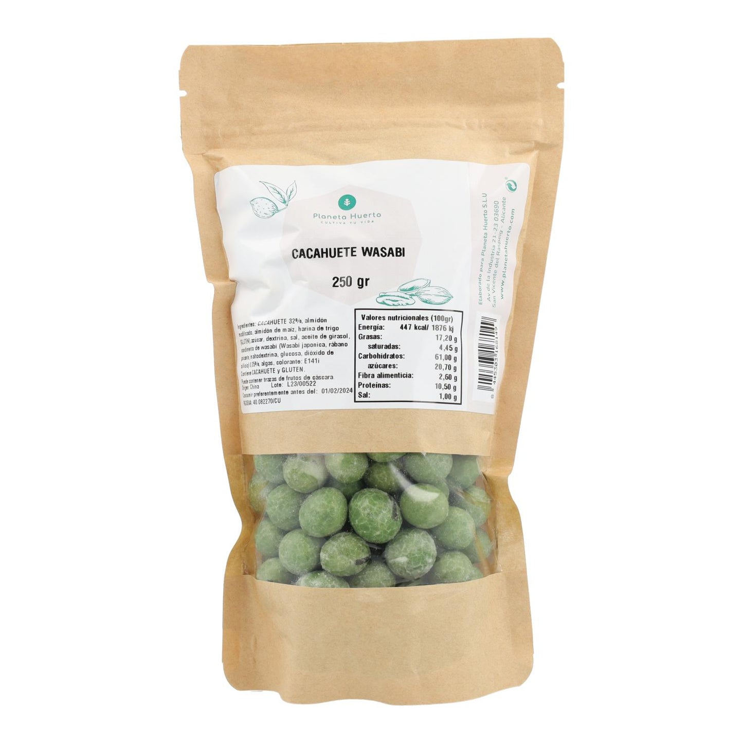 Orzeszki ziemne z wasabi Planeta Huerto 250g