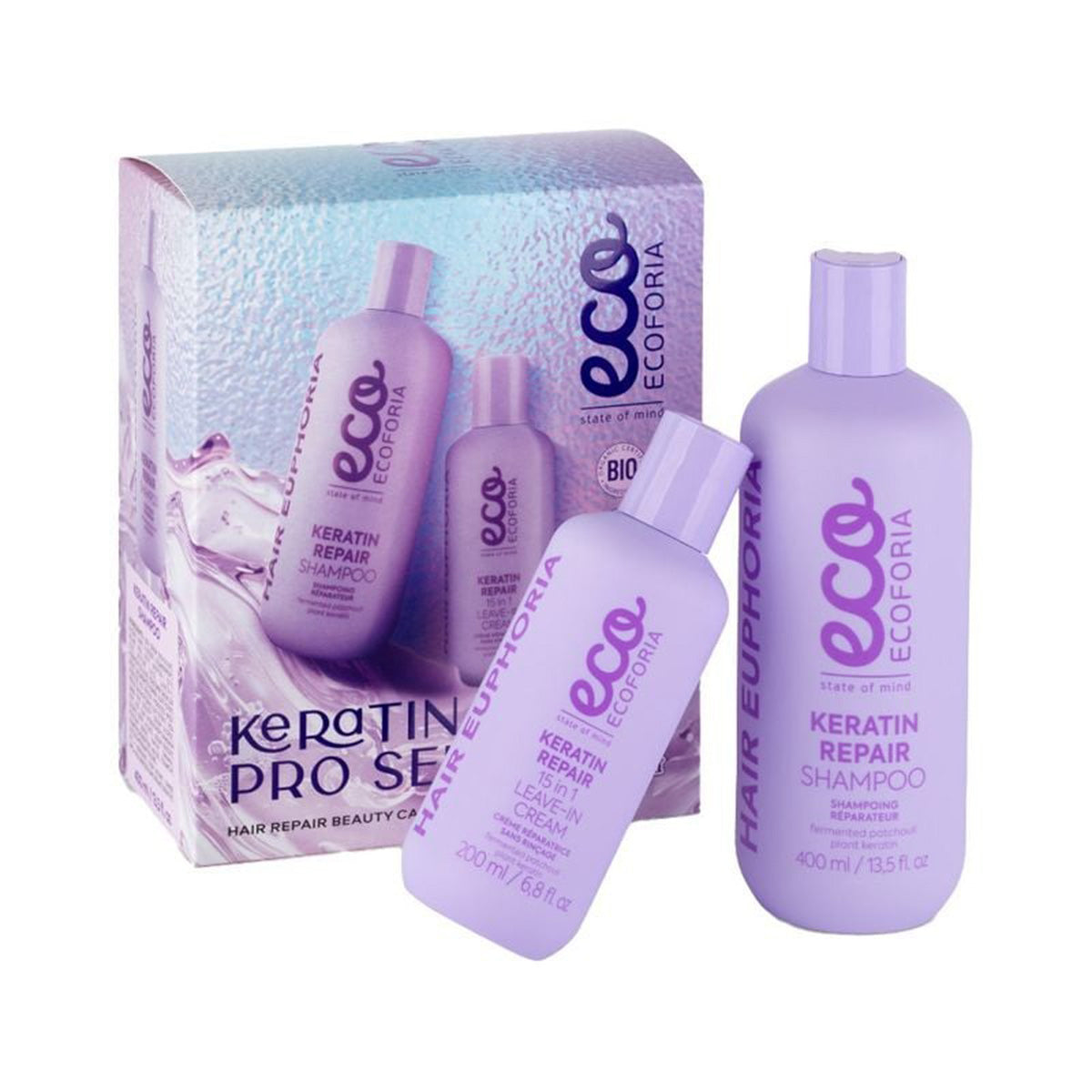 Keratin Pro Series Repairing Hair Treatment, Ecoforia 400 ml/200 ml