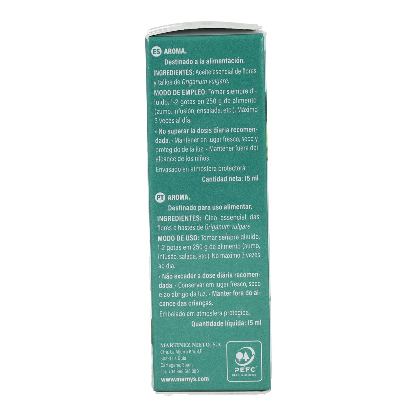 Olejek spożywczy z oregano Marnys 15 ml