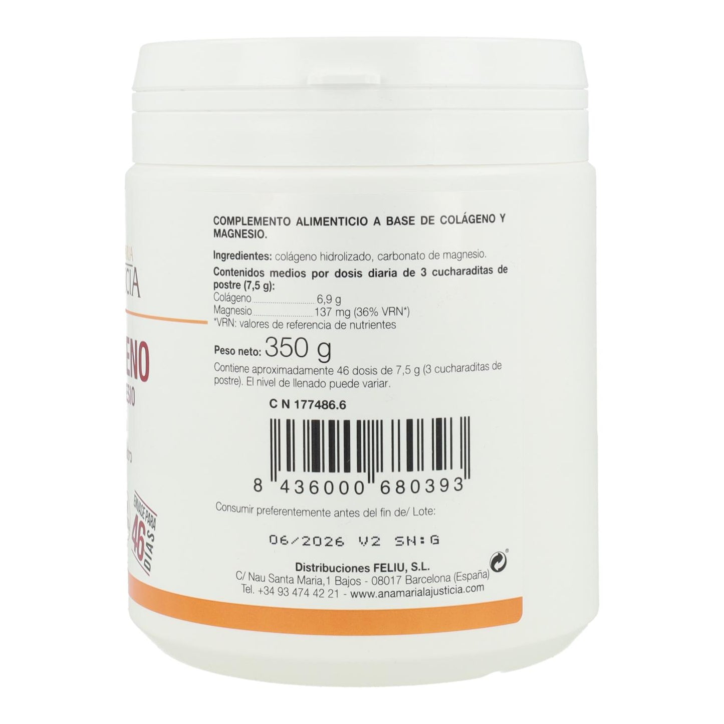 Kolagen z magnezem Ana María LaJusticia 350 g