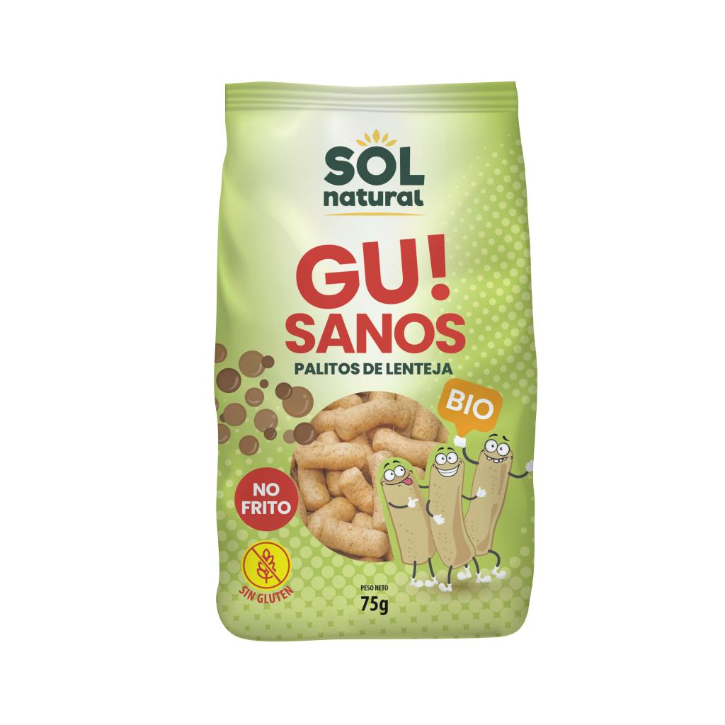Vers de terre Gu sains à base de lentilles bio Sol Natural 75 g
