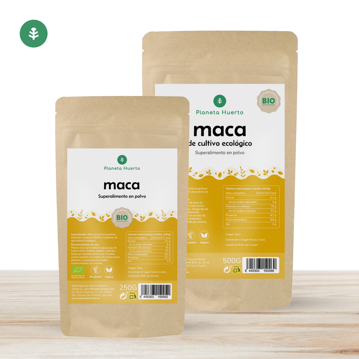 Maca-pulver ECO Planeta Huerto 250 g
