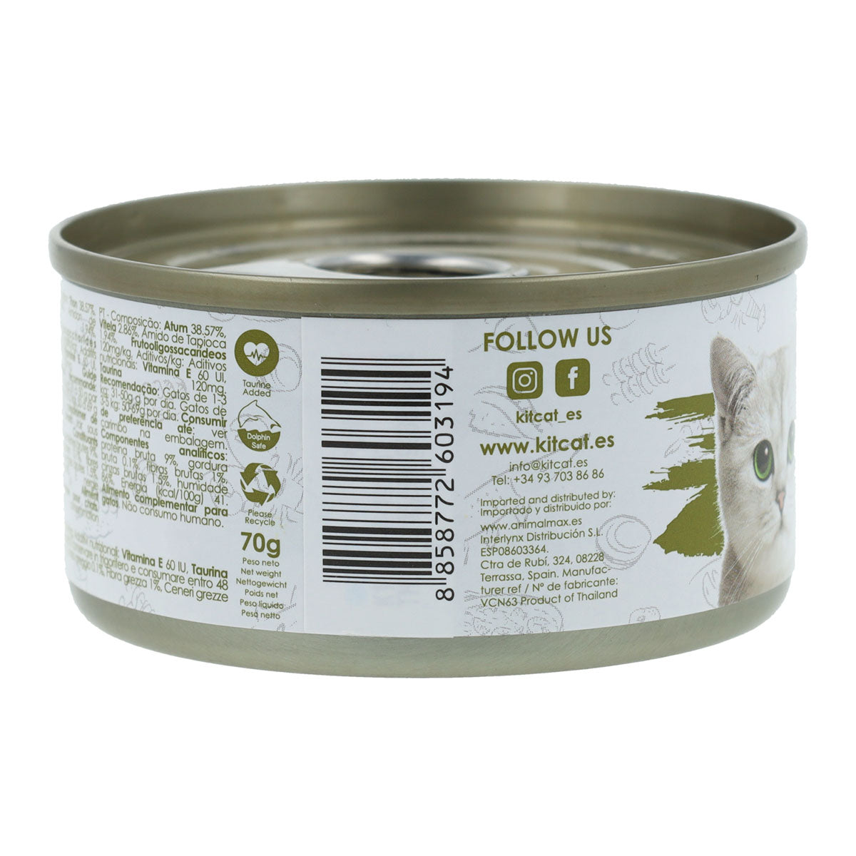 Kit Cat Blik Gravy - Tonijn & Rundvlees 70 g Natvoer voor katten in saus