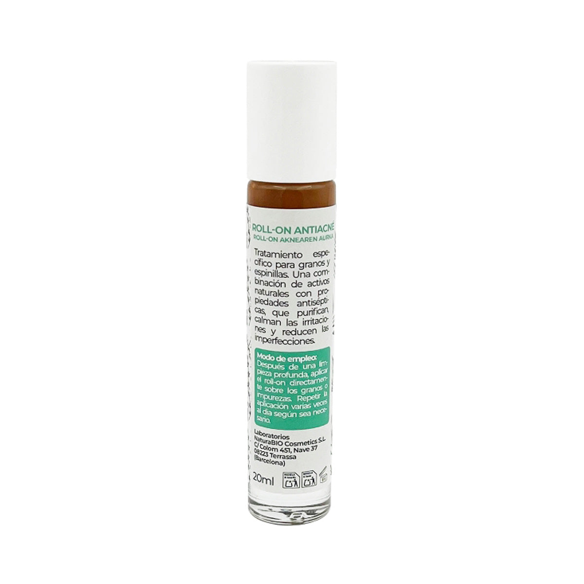 Purifying anti-acne roll-on, tea tree and thyme, NaturaBIO Cosmetics, 20 ml