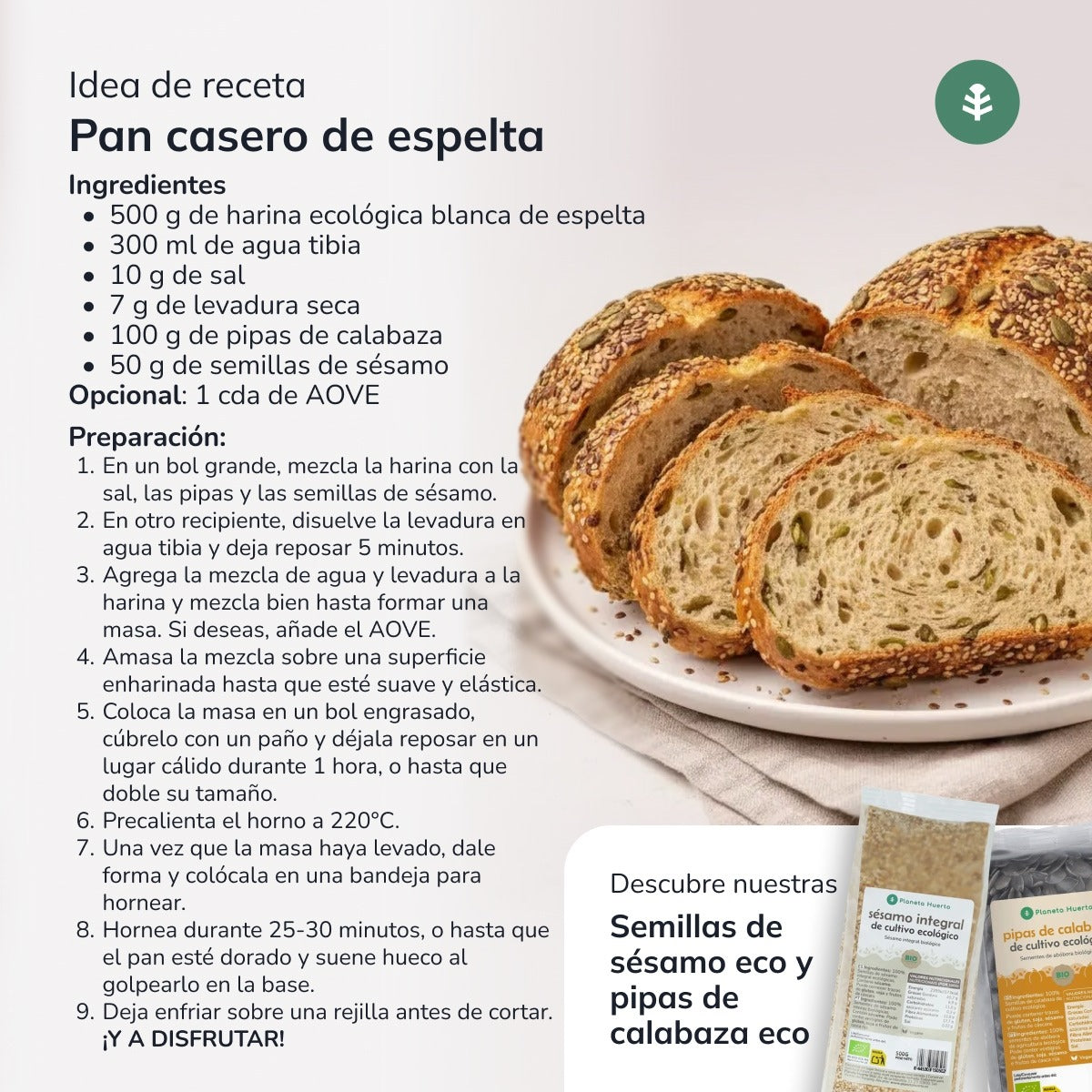 White Spelt Flour Eco Planeta Huerto 5 Kg