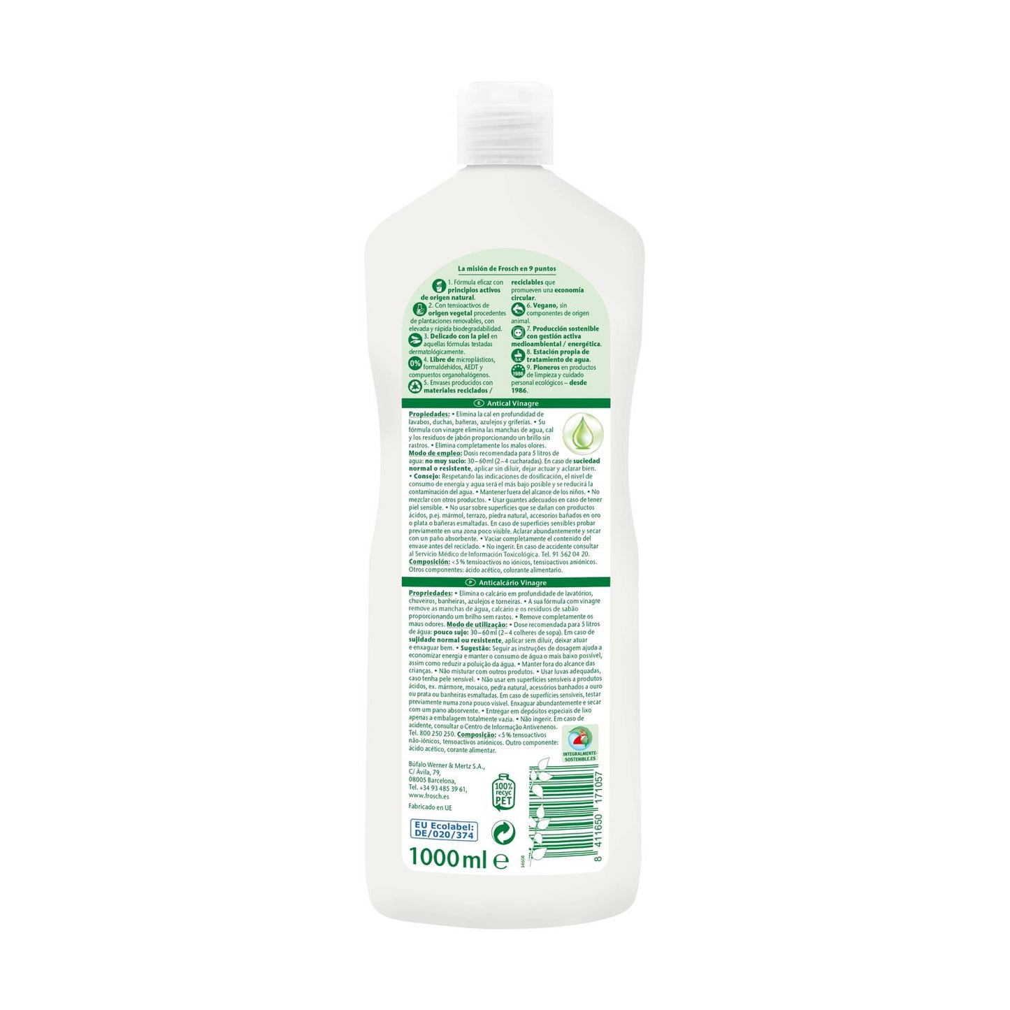 Vinaigre anti-calcaire Eco Frosch 1000 ml