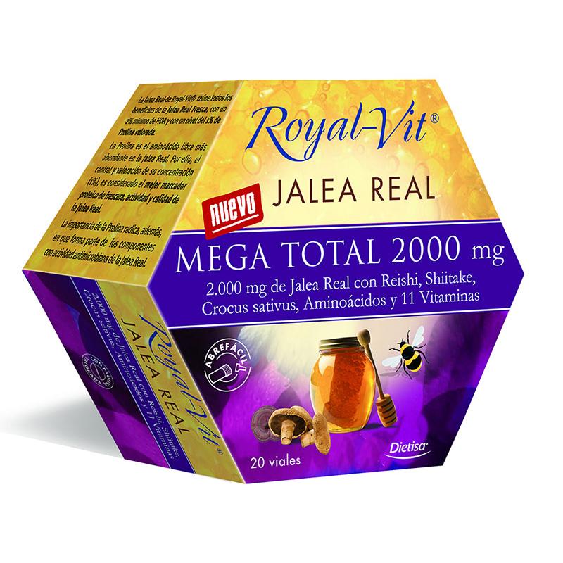 Koninginnengelei Royal Vit Mega Total met reishi en shiitake 20 flesjes