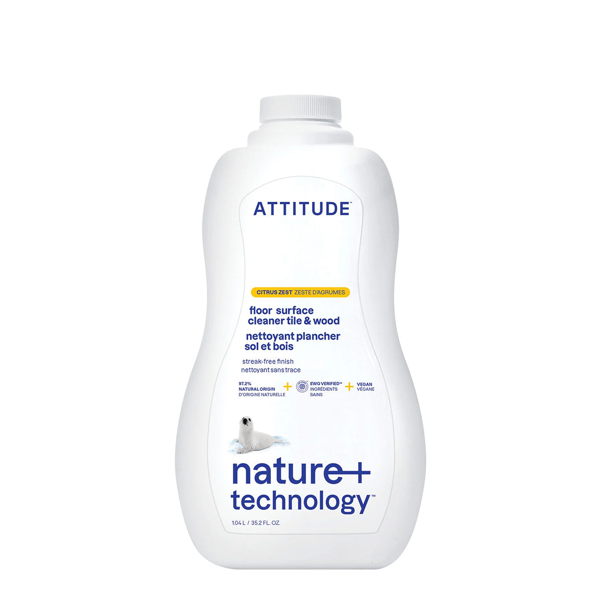 Attitude Citrus Floor Cleaner for Parquet and Stoneware 1 L