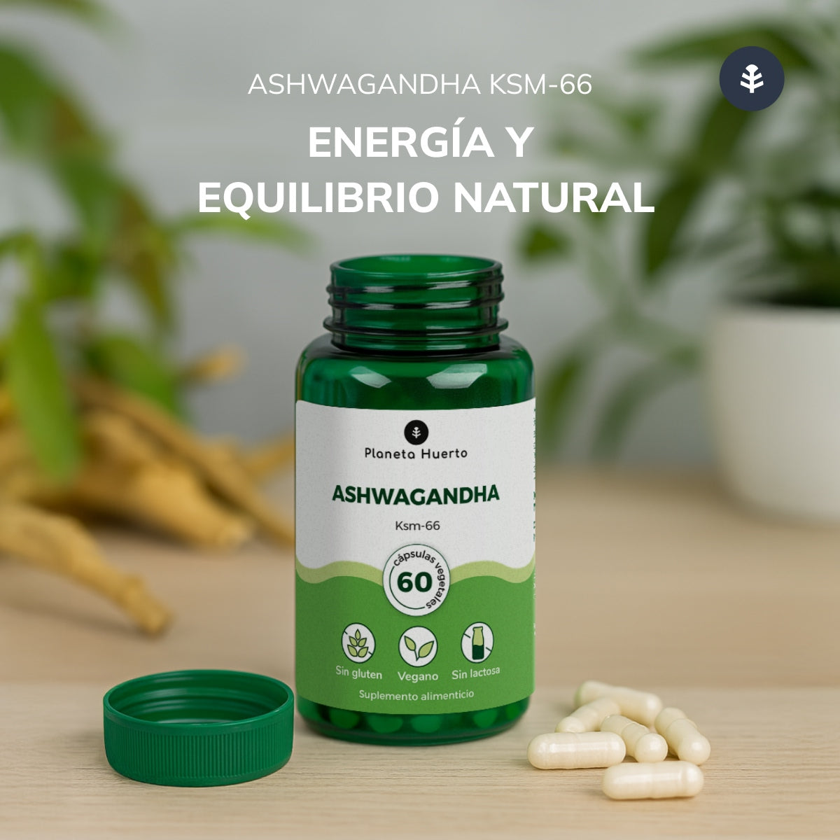 Ashwagandha KSM-66 Planet Orchard 60 capsules
