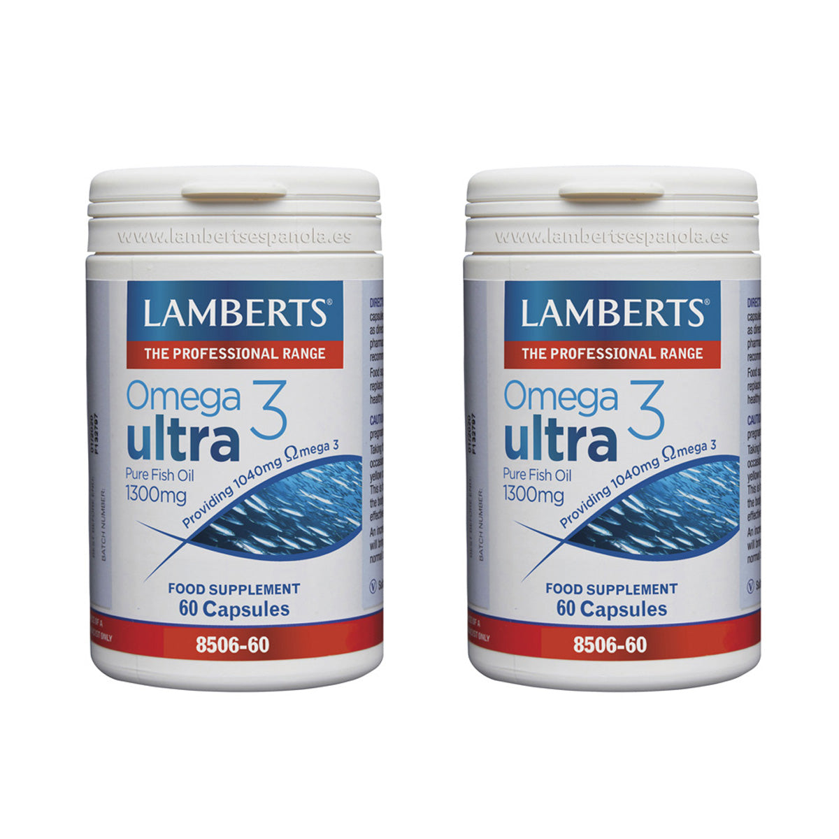 Confezione da 2 Omega 3 Ultra 1300 mg Lamberts 60 capsule