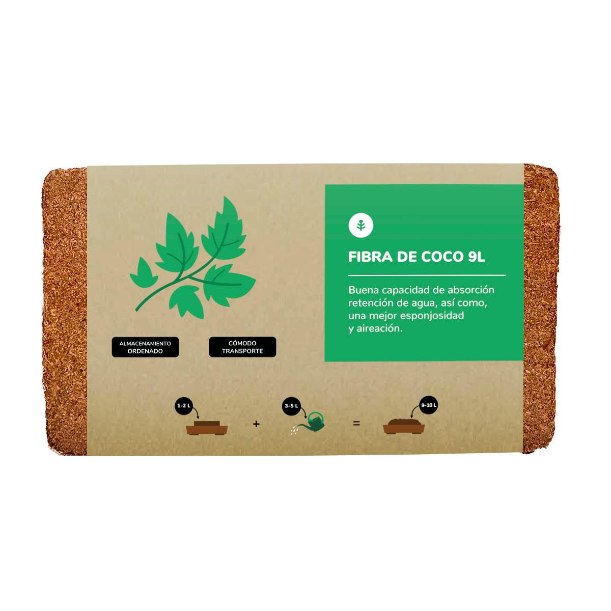 Pack 3xSustrato Fibra de Coco Planeta Huerto 9 Litros