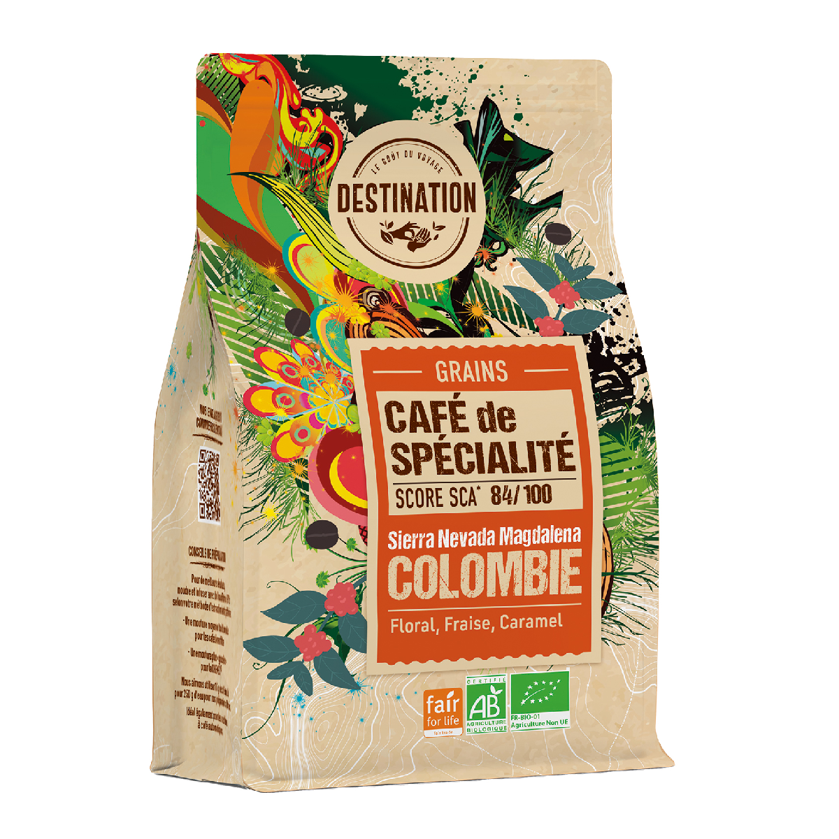 Specialkaffe i bönor Colombia BIO Destination 180 g