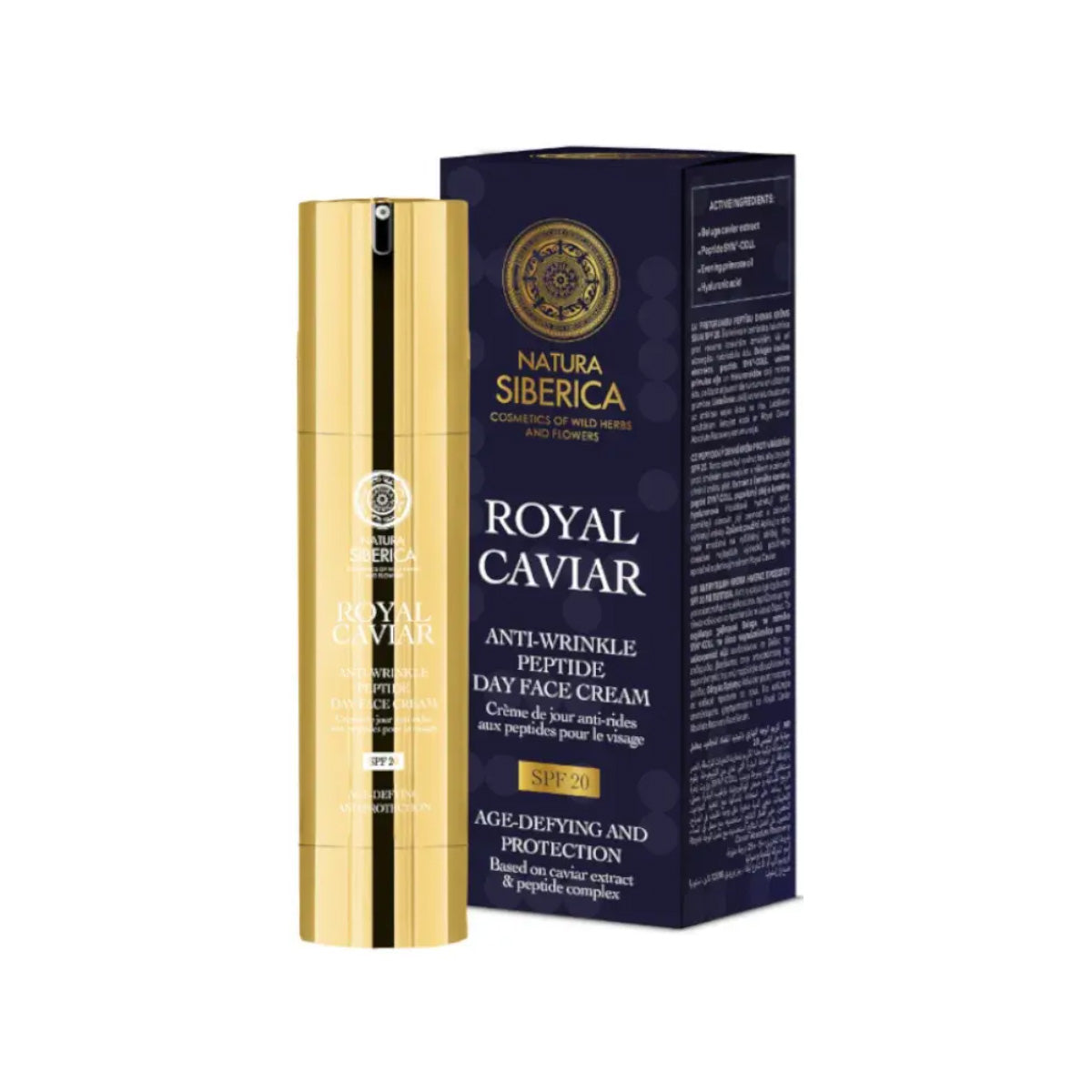 Royal Caviar Anti-Falten-Tagescreme mit Peptiden LSF 20, Natura Siberica, 50 ml