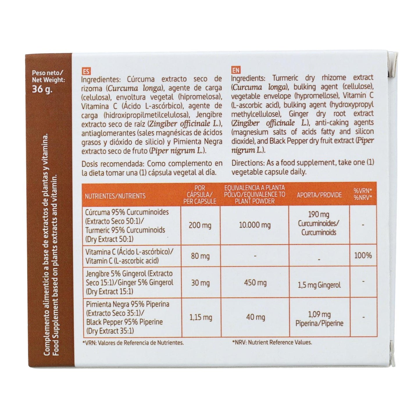 Complesso di curcuma Nature Essential 10000 mg, 60 capsule