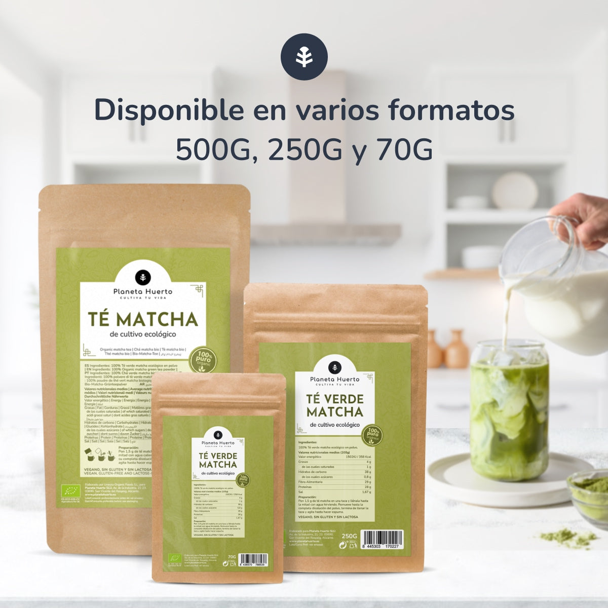 Matcha-Tee-Pulver ECO Planeta Huerto 250 g