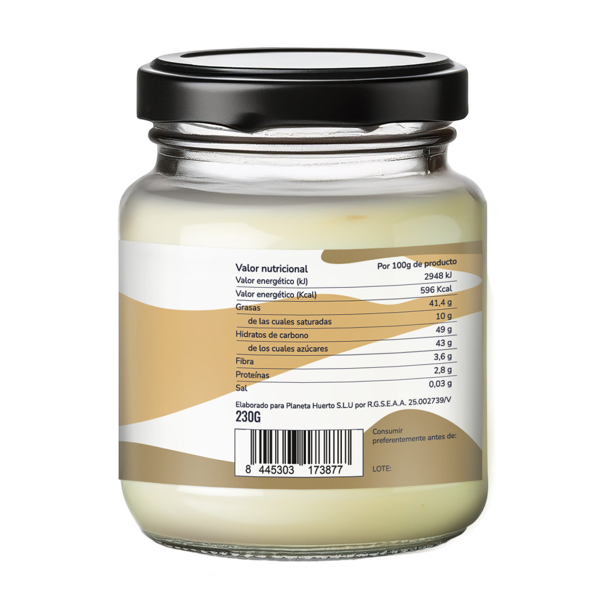Vegansk vit chokladkräm ECO Planeta Huerto 230 g