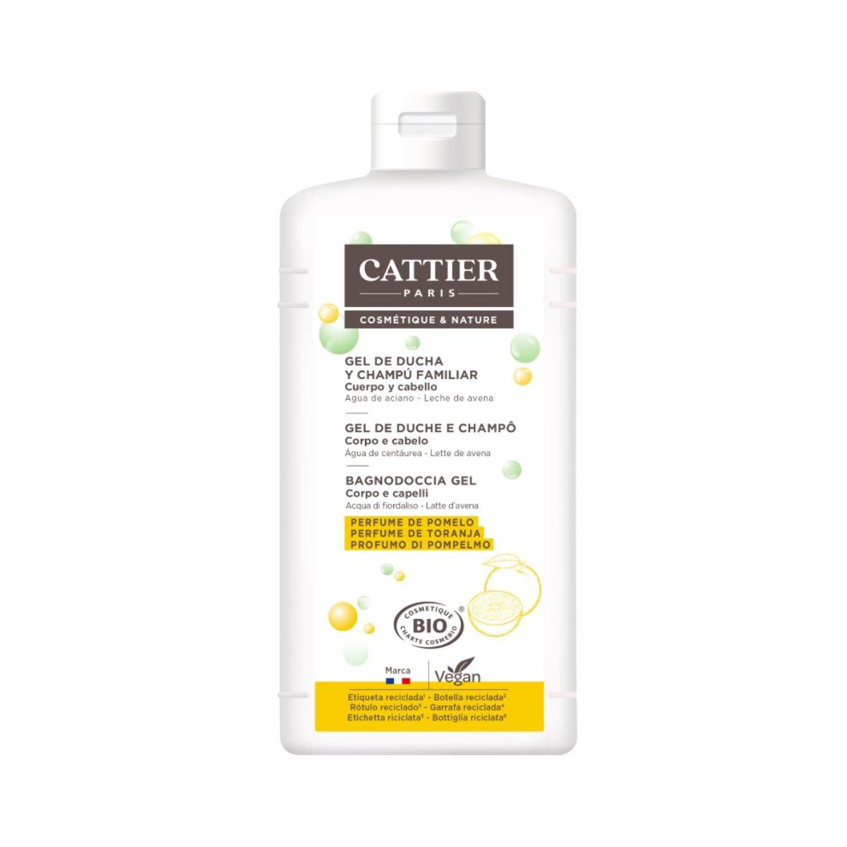 Gel en schuimende shampoo voor het hele gezin Cattier 1 L