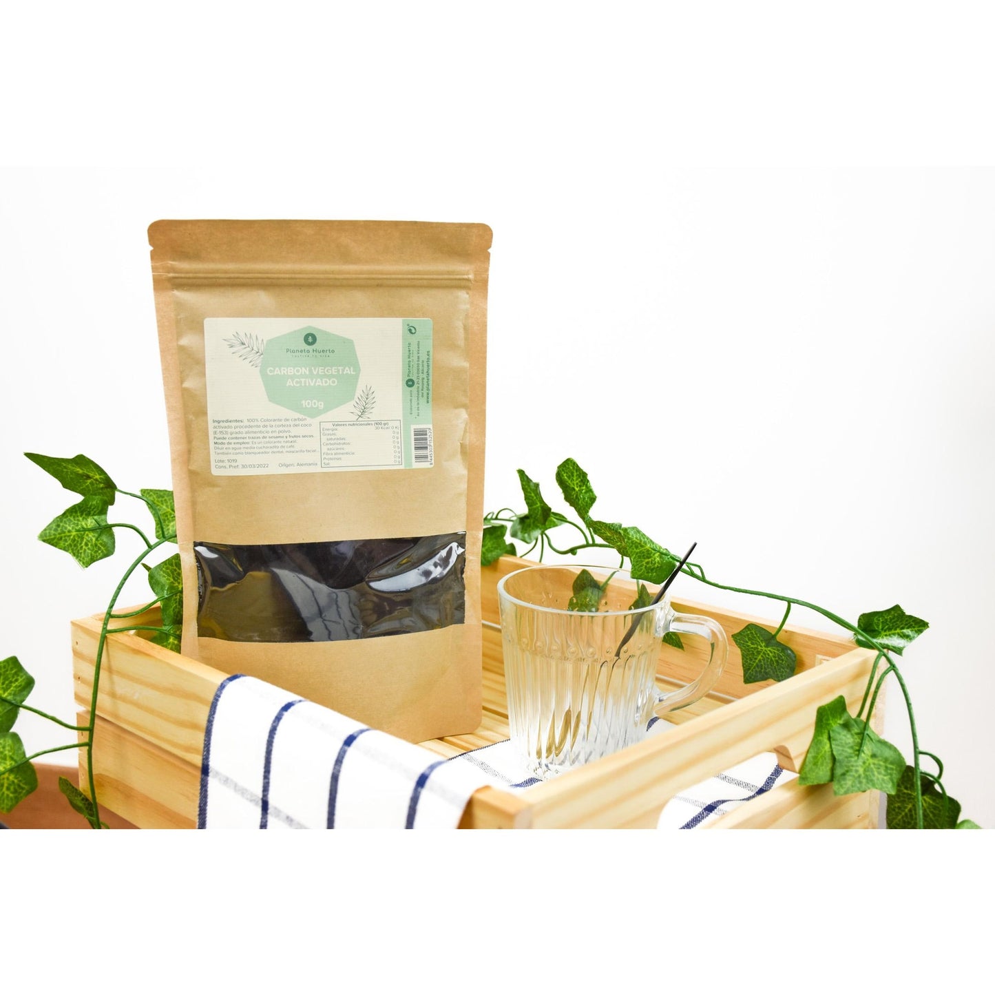 Carbón activado vegetal en polvo Planeta Huerto 100 gr