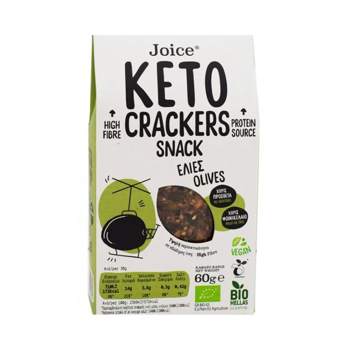 Cracker keto alle olive Joice Foods 60 g