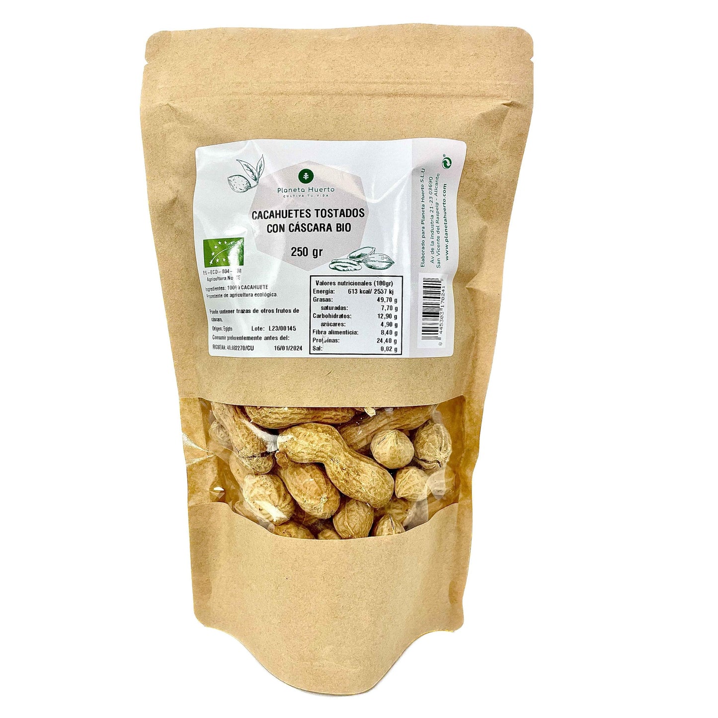 Roasted peanuts in shell ECO Planeta Huerto 250 g