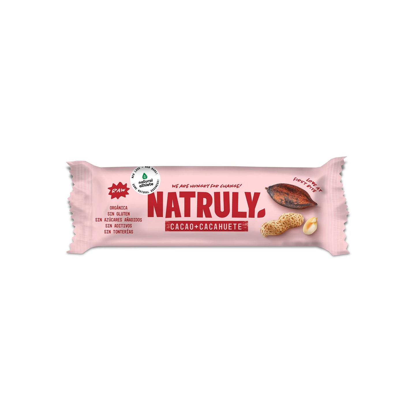 Barre Raw cacao et cacahuète bio Natruly 40 g