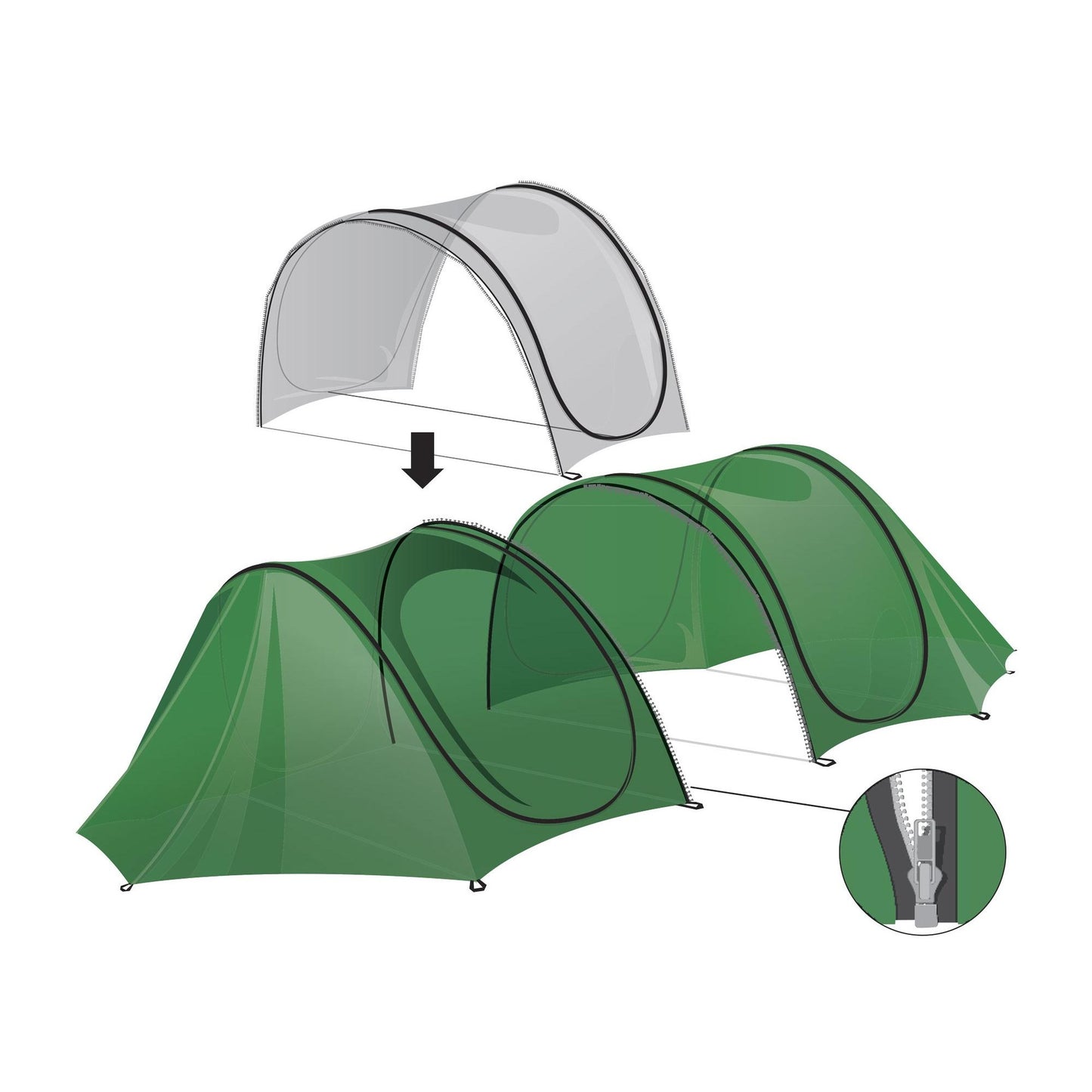 Túnel de cultivo anti pájaros e insectos ampliable 2,5 m Biotop