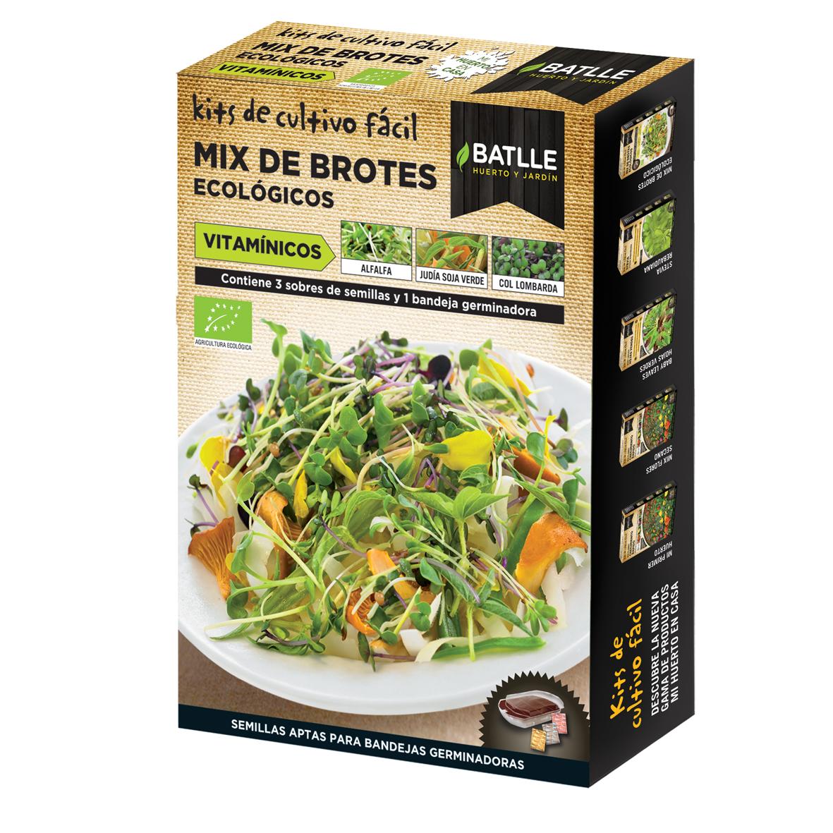 Organic vitamin sprout mix with Batlle germination tray