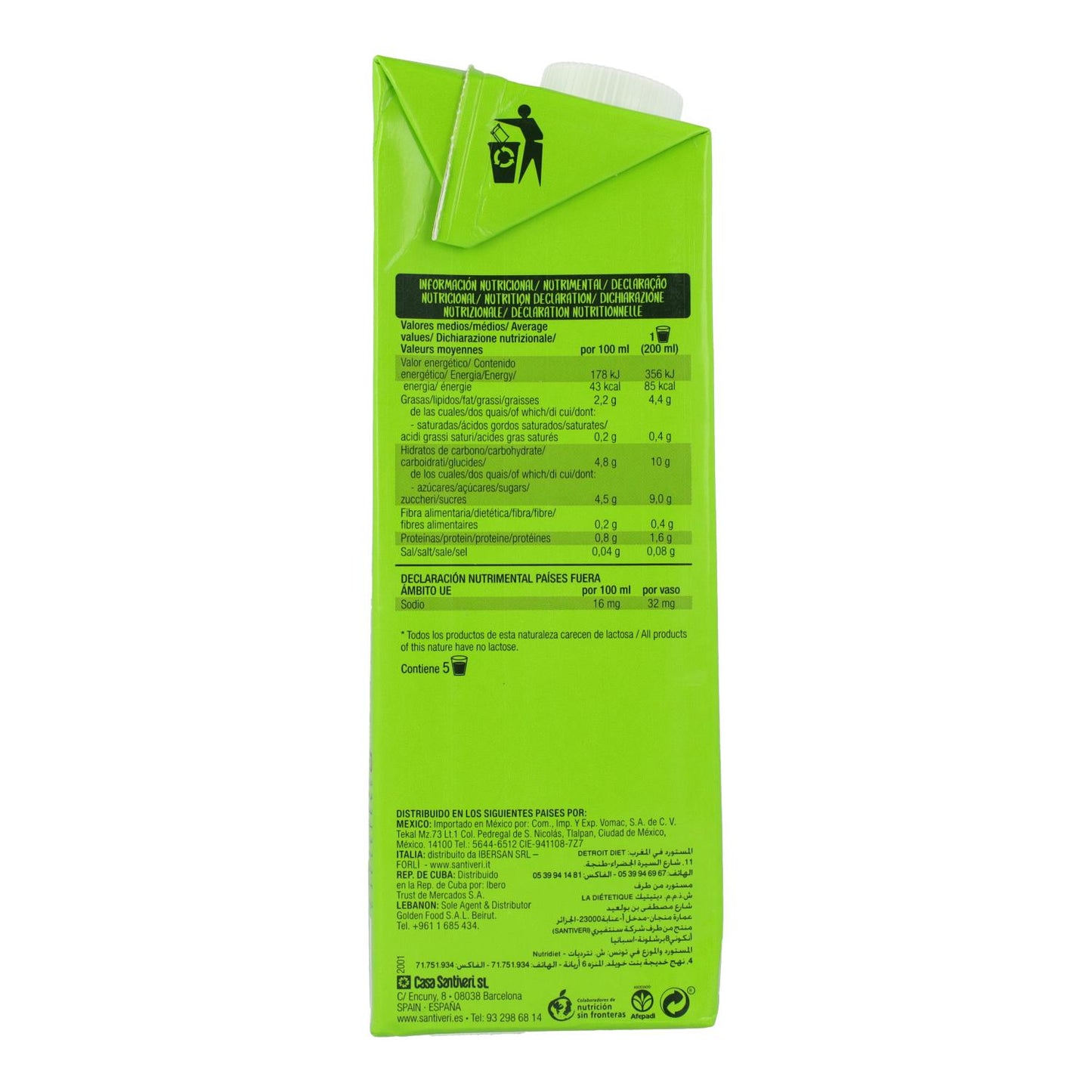 Bio-Mandelmilch Santiveri 1 l