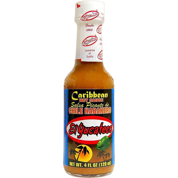Salsa picante de chile habanero " Caribbean" Yucateco 120 ml.
