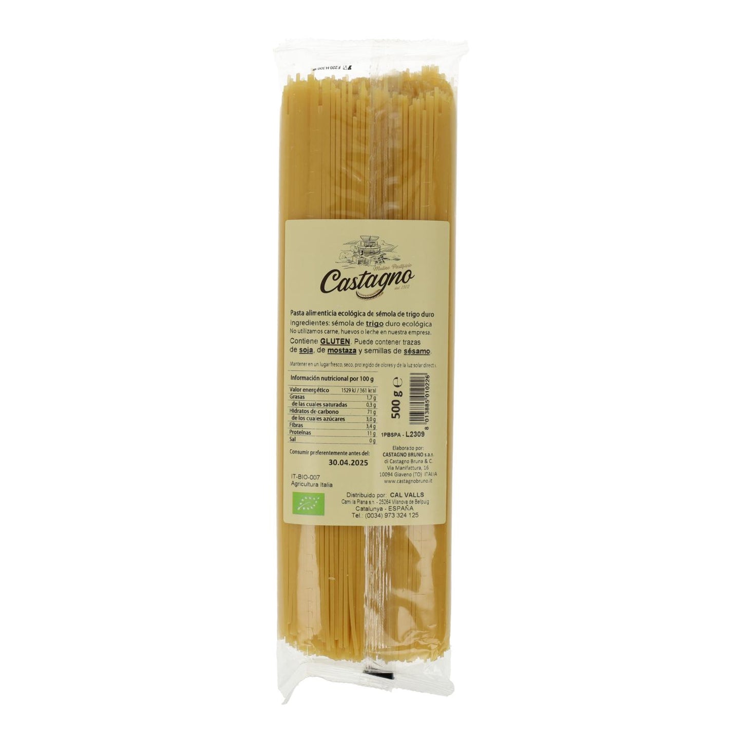 Spaghetti van harde tarwe ECO Castagno 500 g