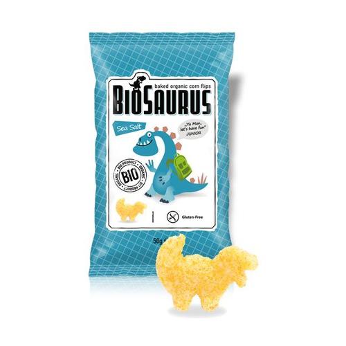Snack au maïs et sel marin Biosaurus BIO 50 g.