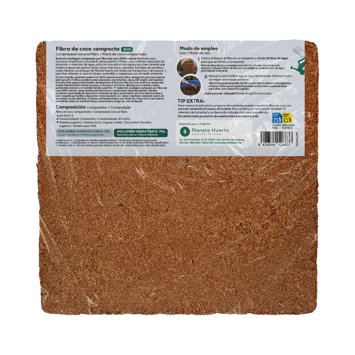 Pak 2xGarden Planet Coco Fibre Substraat 70 Liter