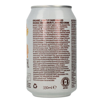 6er-Packung Whole Earth Bio-Erfrischungsgetränke in Orangen- und Zitronengeschmack, 330 ml.