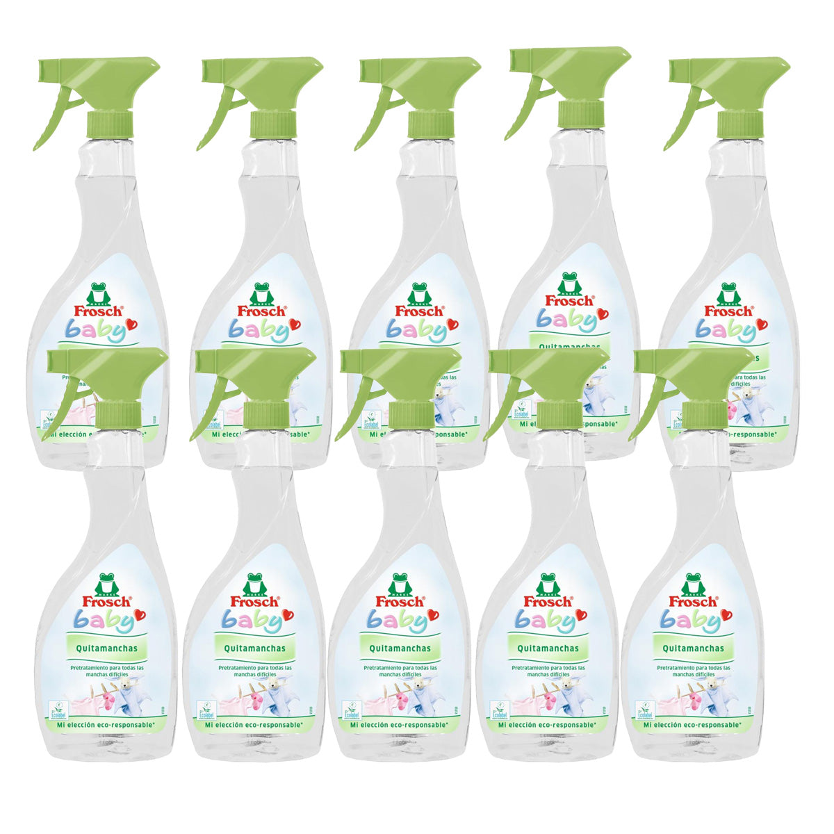 Pack 10x Baby quitamanchas Frosch 500 ml
