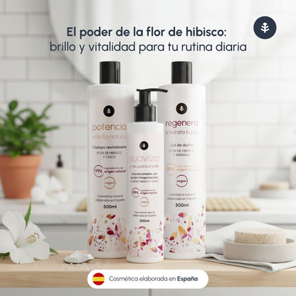Hibiscusbloem en sinaasappel Douchegel Planeta Huerto 500 ml