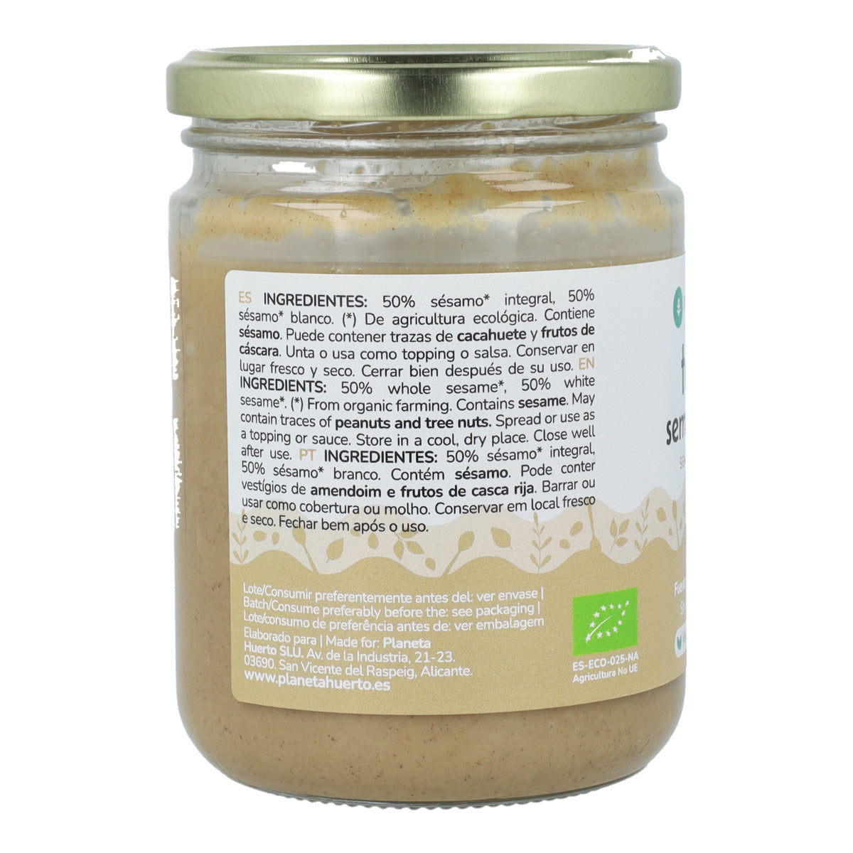 Halbvollkorn-Tahini ECO Planeta Huerto 350g