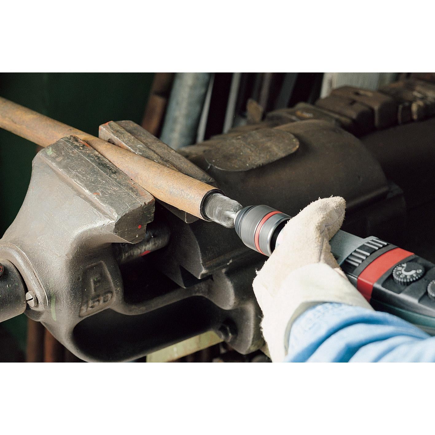 Wolfcraft 2104000 - 1 spazzola cilindrica metallica, gambo 6 mm Ø 28 x 60 x 95 mm