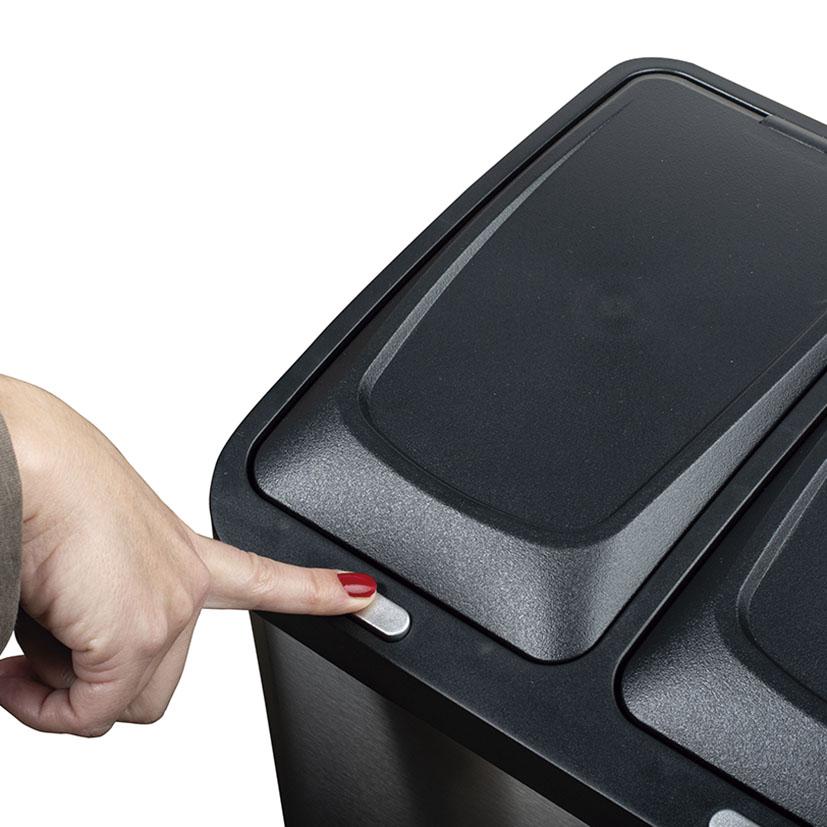 Cubo Pedal Ecológico 3 Compartimentos Habitex 32 L  (Reacondicionado)