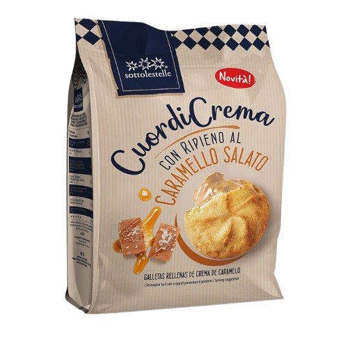 Sottolestelle Salted Caramel Cream-Filled Biscuits 200g