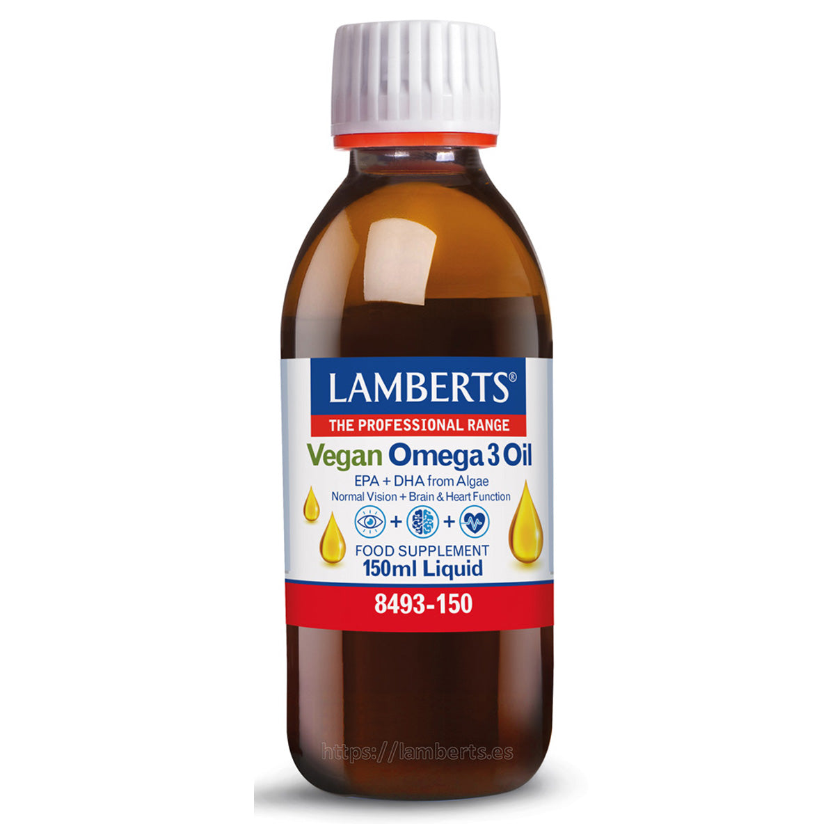 Vloeibare veganistische omega 3, Lamberts, 150 ml