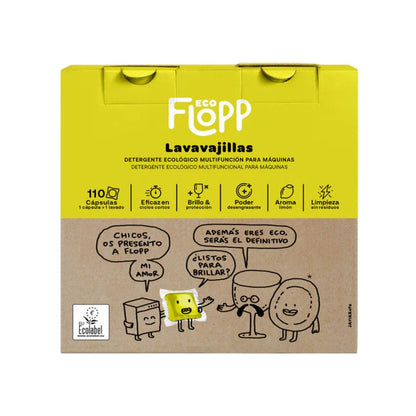 Pack 2 x Lavavajillas en gel FLOPP ECOPACK 110 cápsulas