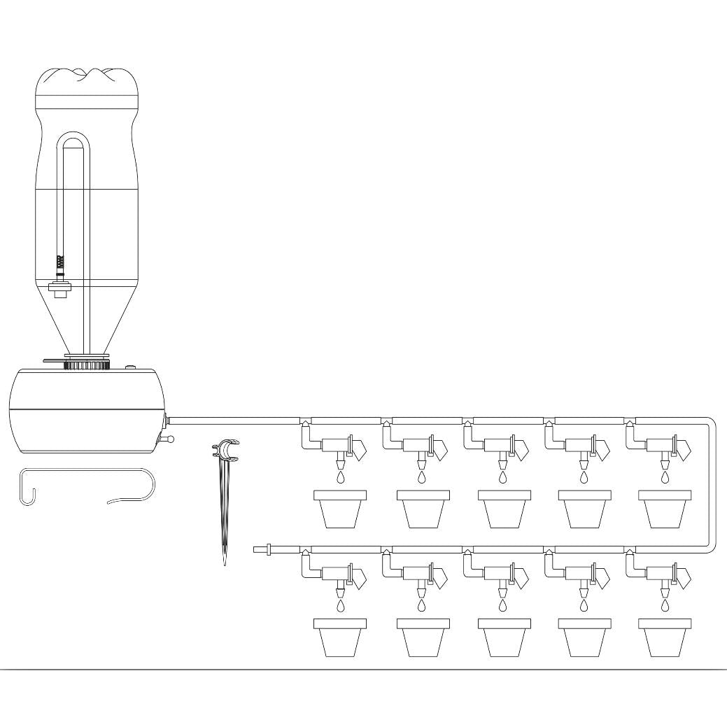 Vakantie-bewateringsset met programmeerbare pomp Aqua Control