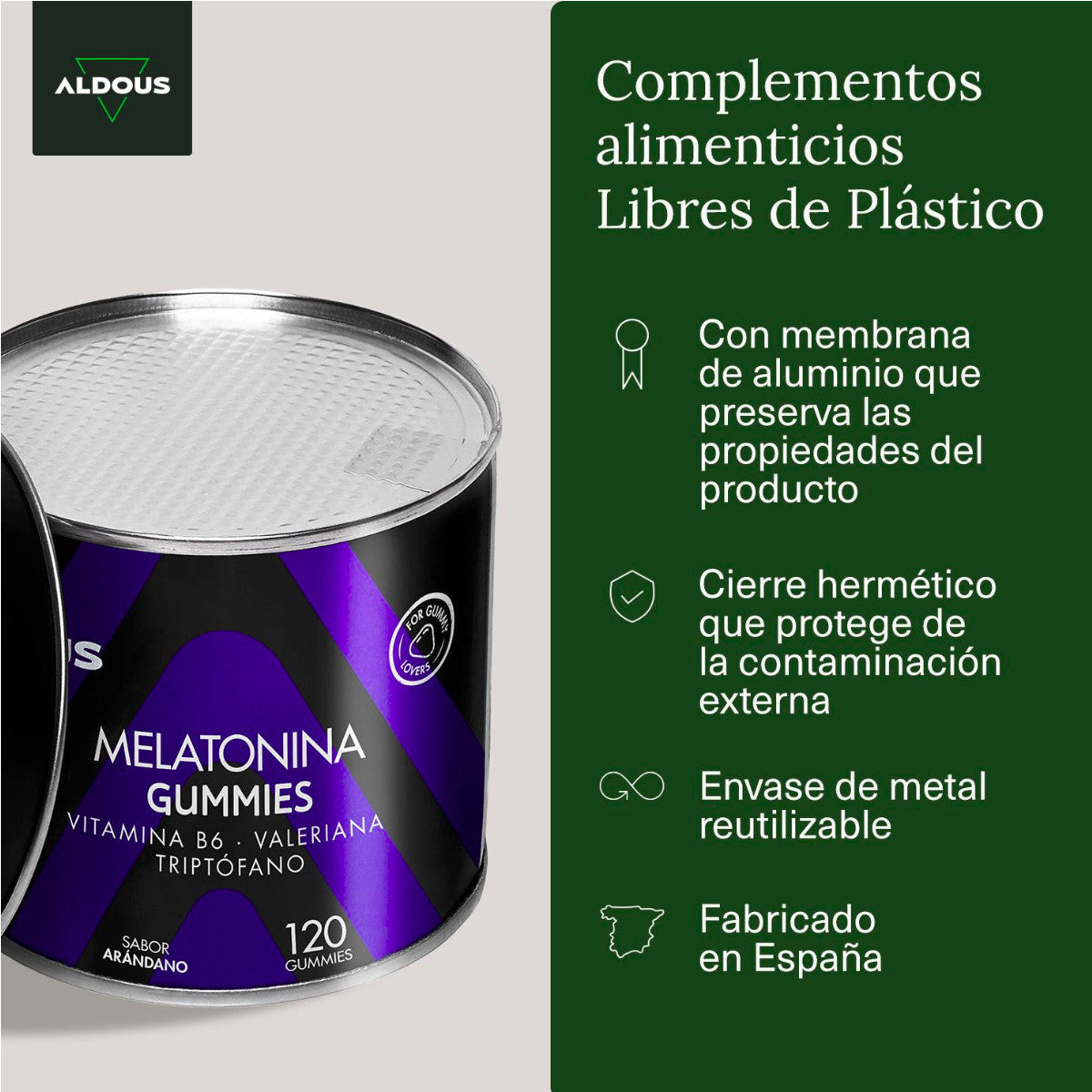 Melatonina w żelkach Aldous 120 sztuk