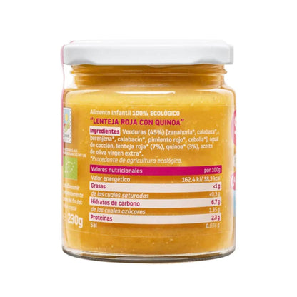 Pack of 12 Organic Lentil and Quinoa Jars CA CHI TOS Smileat 230g