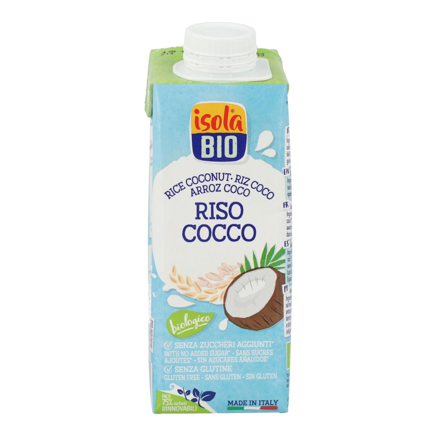 Biologische rijst- en kokosdrank Bio Isola BIO 250 ml