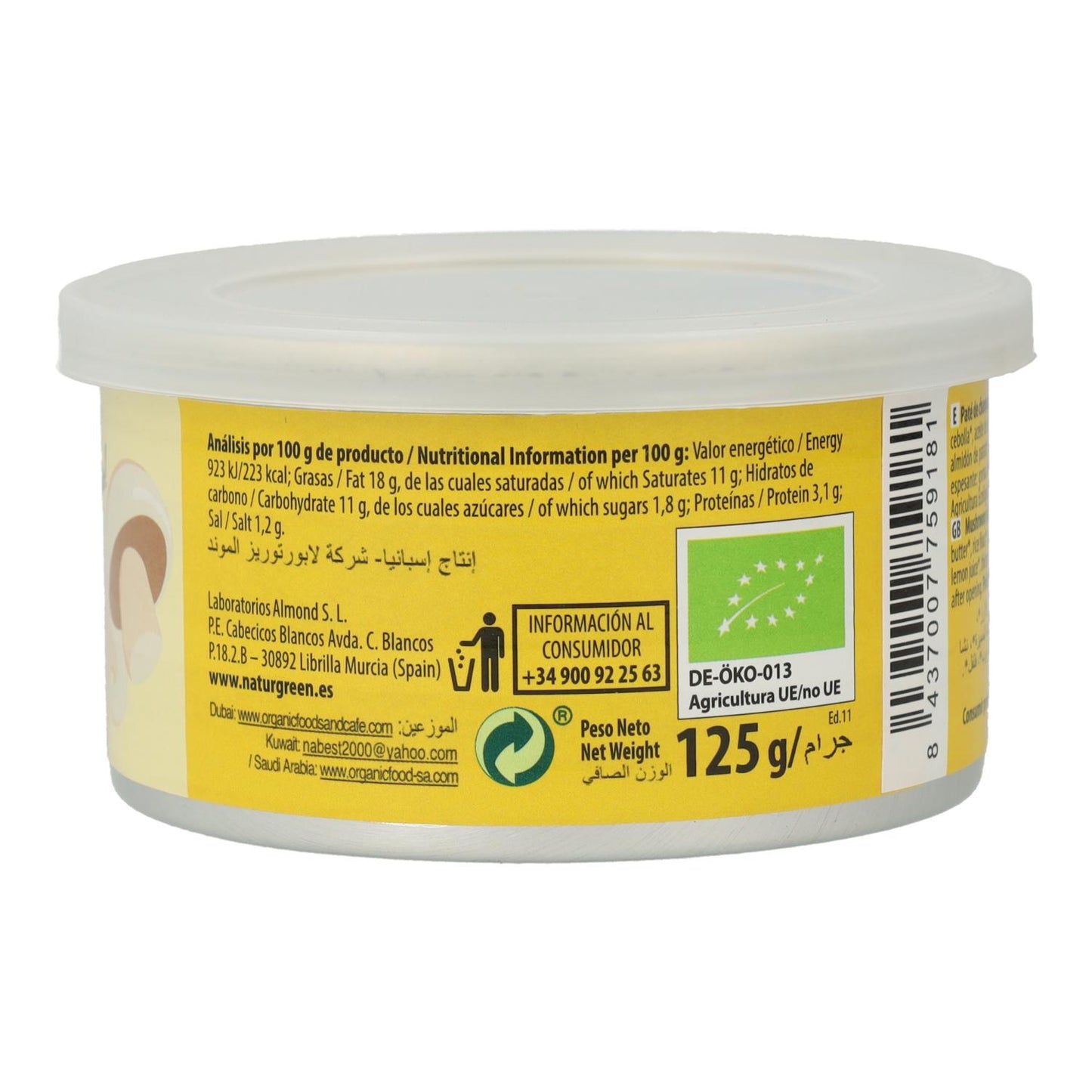 Paté Champiñón Bio Naturgreen 125 g