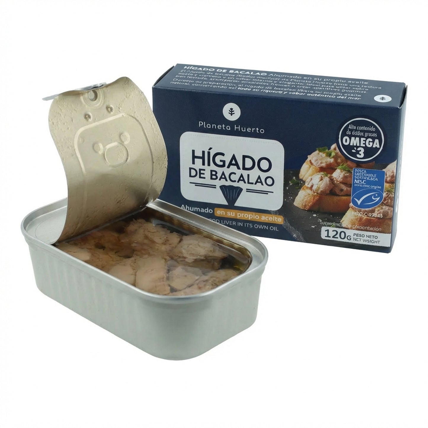 Kabeljauwlever in eigen olie Planeta Huerto 120 g