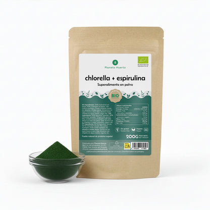 Chlorella + Spirulina Pulver Planeta Huerto 200 g
